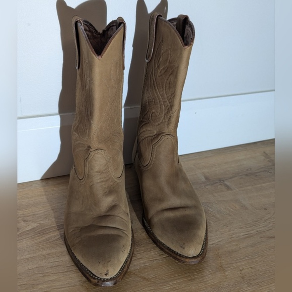Sancho, Suede, Snip Toe, Made In Spain Cowboy Boots